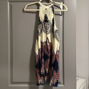 Pattern Flowy Mini Dress